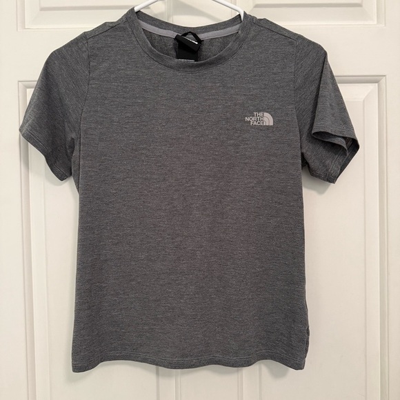 The North Face Women’s Workout Tee Knotted Twist Back XS Grey - Picture 1 of 8